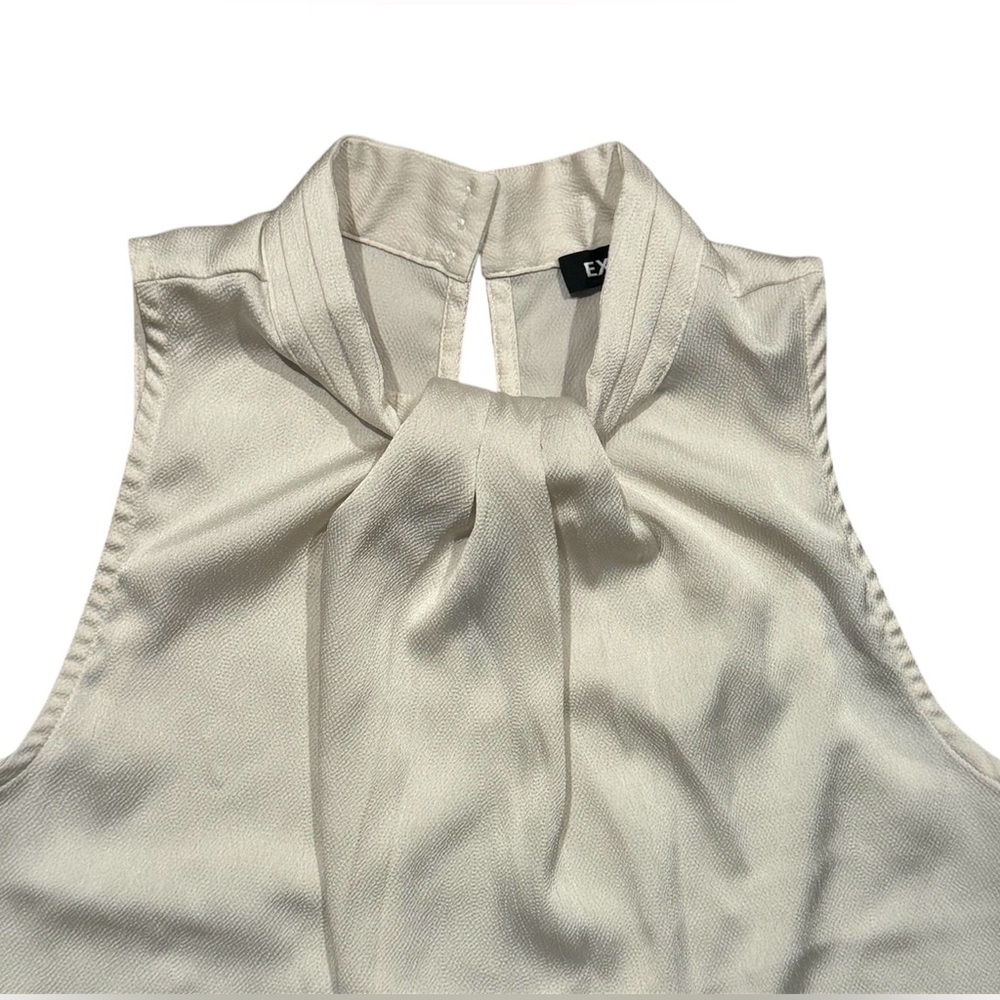 express satin twisted high neck blouse - Picture 2 of 6